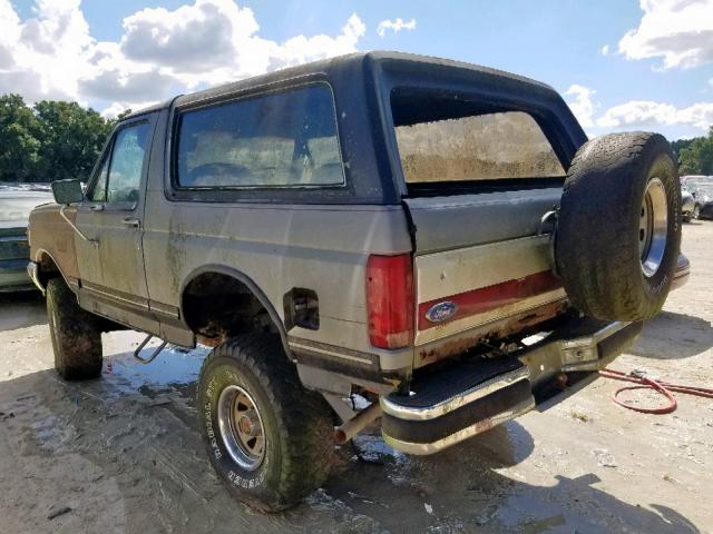 1FMEU15H8LLA30585 - 1990 FORD BRONCO U10 TWO TONE photo 3