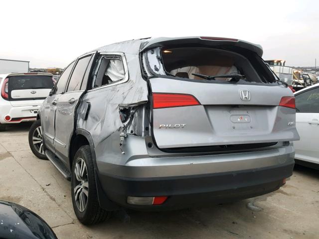 5FNYF6H76HB049271 - 2017 HONDA PILOT EXLN SILVER photo 3