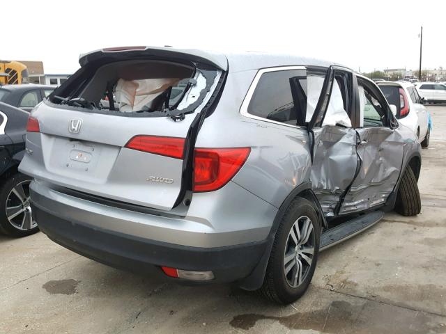 5FNYF6H76HB049271 - 2017 HONDA PILOT EXLN SILVER photo 4