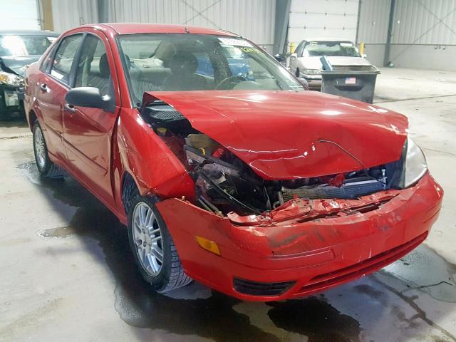 1FAFP34N55W228812 - 2005 FORD FOCUS ZX4 RED photo 1