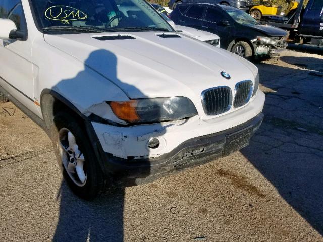 5UXFA53513LV91209 - 2003 BMW X5 3.0I WHITE photo 9