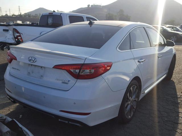 5NPE34AB9FH257058 - 2015 HYUNDAI SONATA SPO WHITE photo 4