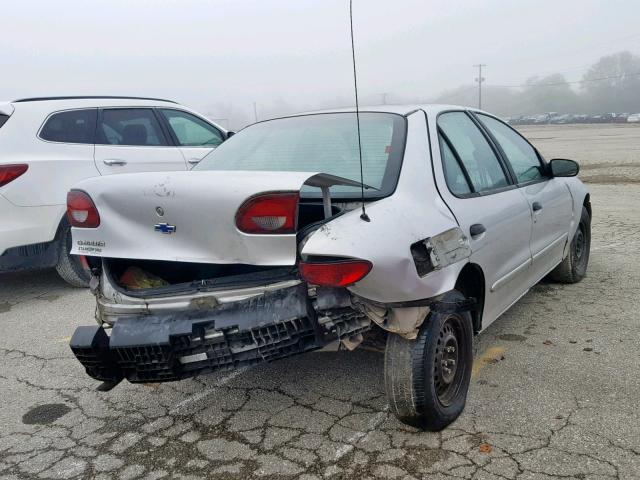 1G1JC524017232902 - 2001 CHEVROLET CAVALIER B SILVER photo 4