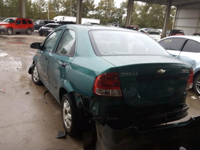 KL1TJ52644B176656 - 2004 CHEVROLET AVEO LS GREEN photo 3