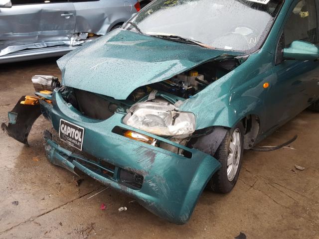 KL1TJ52644B176656 - 2004 CHEVROLET AVEO LS GREEN photo 9