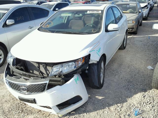 KNAFU4A27B5405068 - 2011 KIA FORTE EX WHITE photo 2