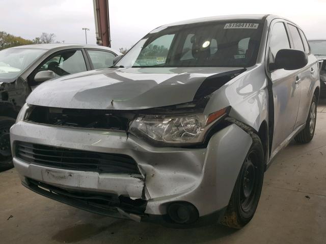 JA4AD2A35EZ001655 - 2014 MITSUBISHI OUTLANDER SILVER photo 2