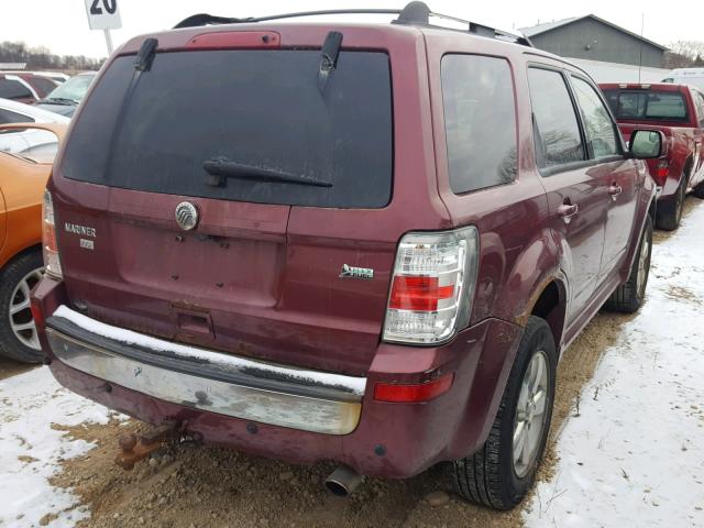 4M2CN9HG1AKJ13458 - 2010 MERCURY MARINER PR MAROON photo 4