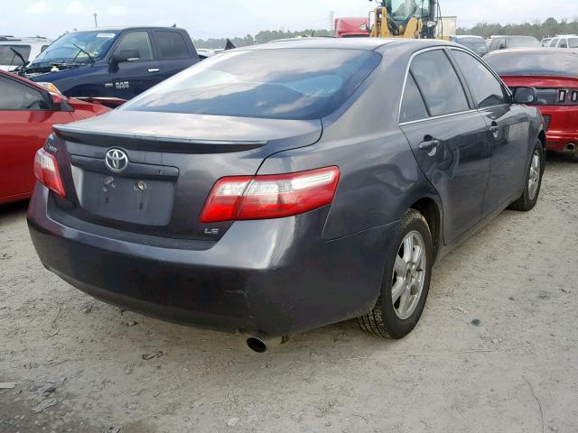 4T4BE46K97R003381 - 2007 TOYOTA CAMRY CE GRAY photo 4