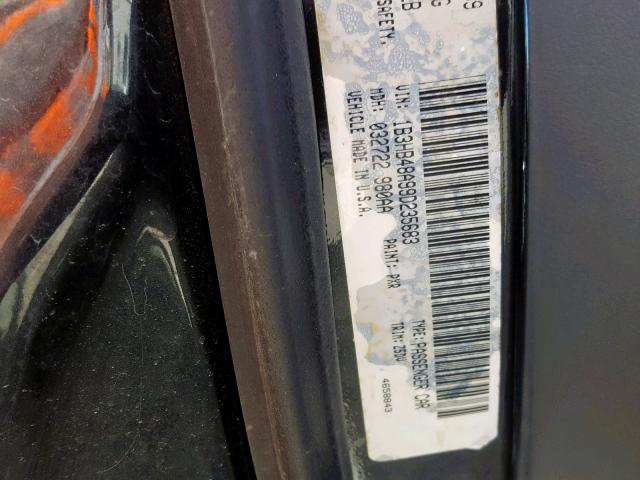 1B3HB48A99D235683 - 2009 DODGE CALIBER SX BLACK photo 10