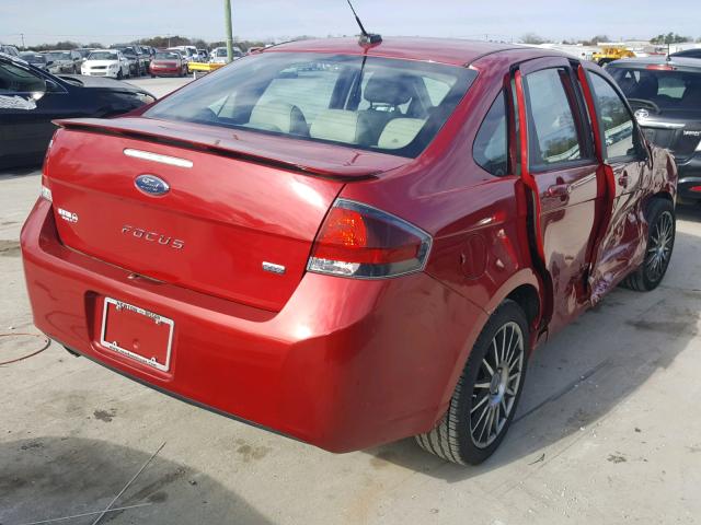 1FAHP3GN5AW250632 - 2010 FORD FOCUS SES RED photo 4