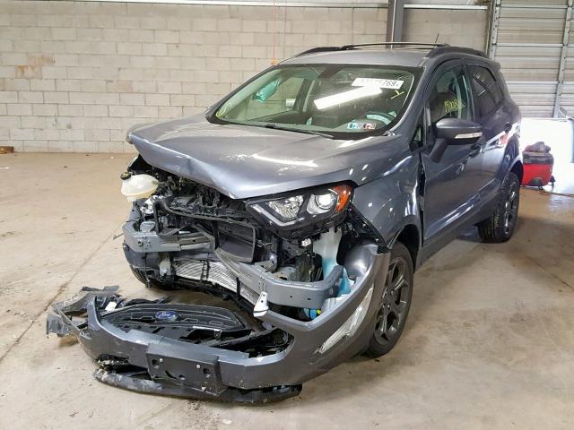 MAJ6P1CL2JC162428 - 2018 FORD ECOSPORT S GRAY photo 2