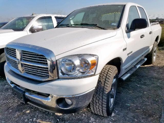 1D7HU18238J240514 - 2008 DODGE RAM 1500 S WHITE photo 2