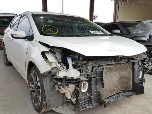 KNAFX4A81E5089327 - 2014 KIA FORTE EX WHITE photo 1