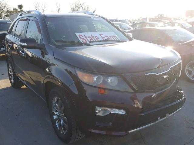 5XYKW4A25BG127046 - 2011 KIA SORENTO SX MAROON photo 1