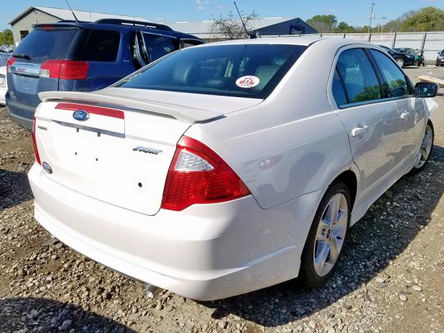 3FAHP0KC5CR203966 - 2012 FORD FUSION SPO WHITE photo 4