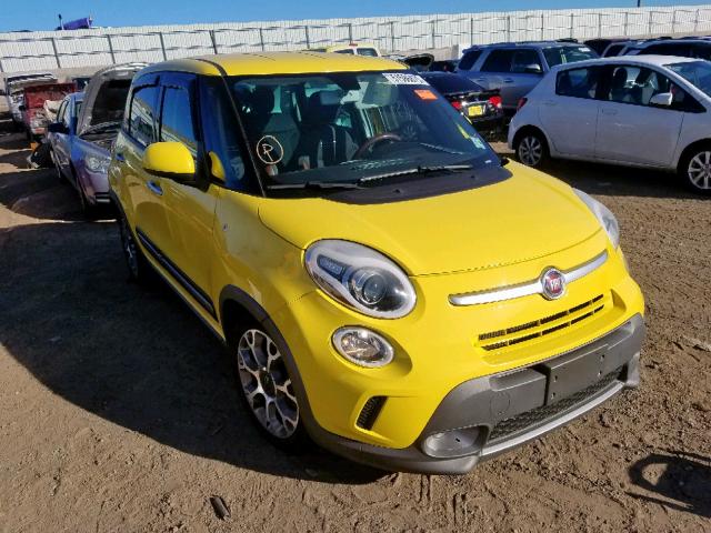 ZFBCFADH0EZ020627 - 2014 FIAT 500L TREKK YELLOW photo 1