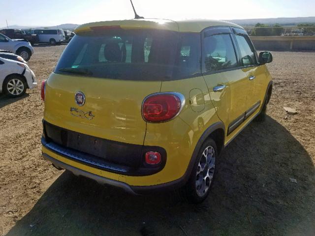 ZFBCFADH0EZ020627 - 2014 FIAT 500L TREKK YELLOW photo 4