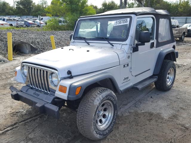 1J4FA39S76P787617 - 2006 JEEP WRANGLER X SILVER photo 2