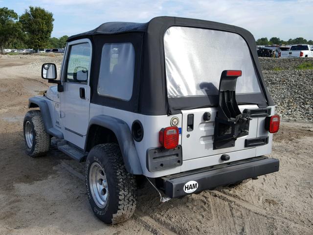 1J4FA39S76P787617 - 2006 JEEP WRANGLER X SILVER photo 3