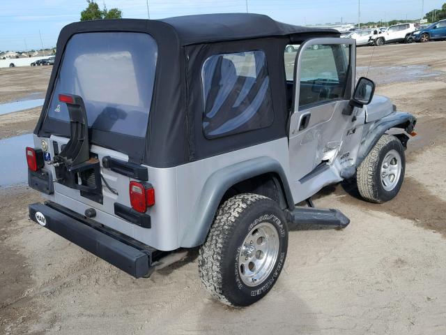 1J4FA39S76P787617 - 2006 JEEP WRANGLER X SILVER photo 4