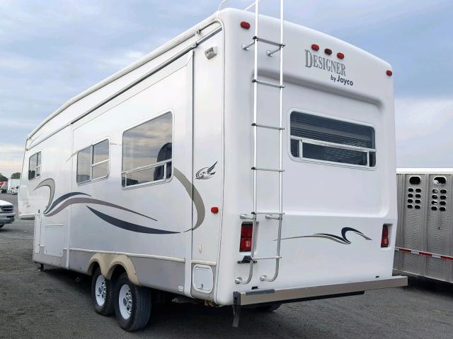 1UJCJ02N511K90086 - 2001 JAYCO 5TH WHEEL WHITE photo 3