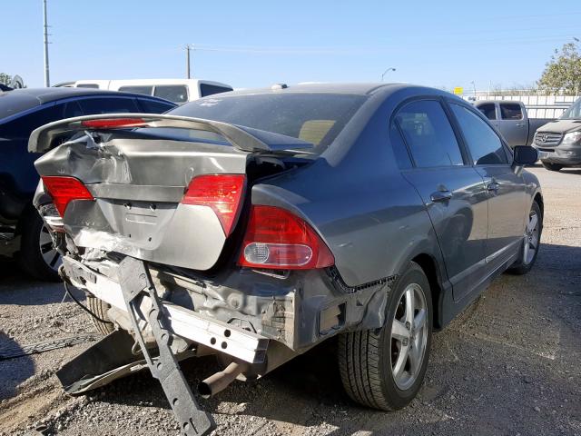 1HGFA16818L016522 - 2008 HONDA CIVIC EX GRAY photo 4