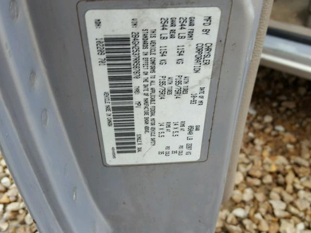 2B4GH2537RR587870 - 1994 DODGE CARAVAN GRAY photo 10