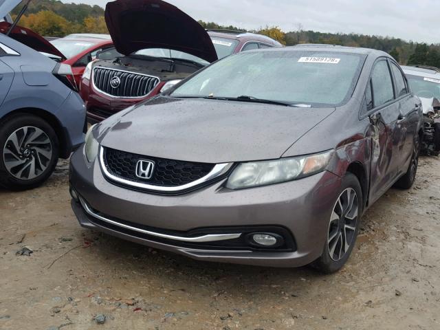 2HGFB2F93DH537468 - 2013 HONDA CIVIC EXL BROWN photo 2