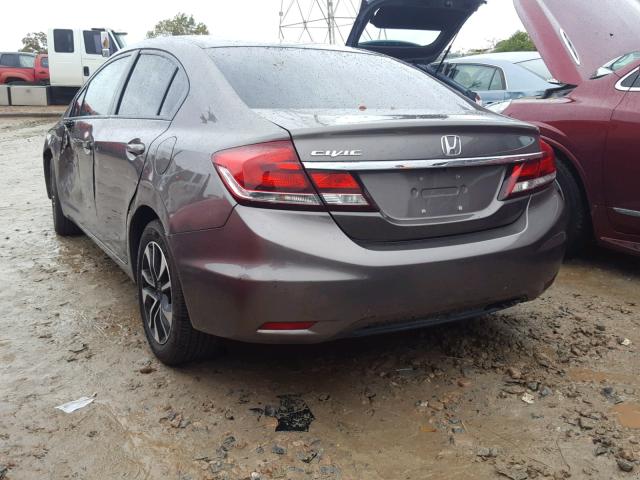 2HGFB2F93DH537468 - 2013 HONDA CIVIC EXL BROWN photo 3