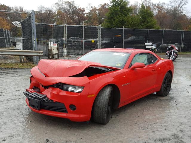 2G1FB1E33F9299844 - 2015 CHEVROLET CAMARO LS RED photo 2