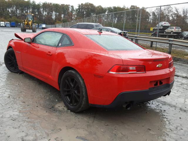 2G1FB1E33F9299844 - 2015 CHEVROLET CAMARO LS RED photo 3