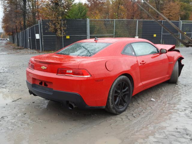 2G1FB1E33F9299844 - 2015 CHEVROLET CAMARO LS RED photo 4