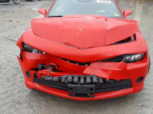 2G1FB1E33F9299844 - 2015 CHEVROLET CAMARO LS RED photo 7