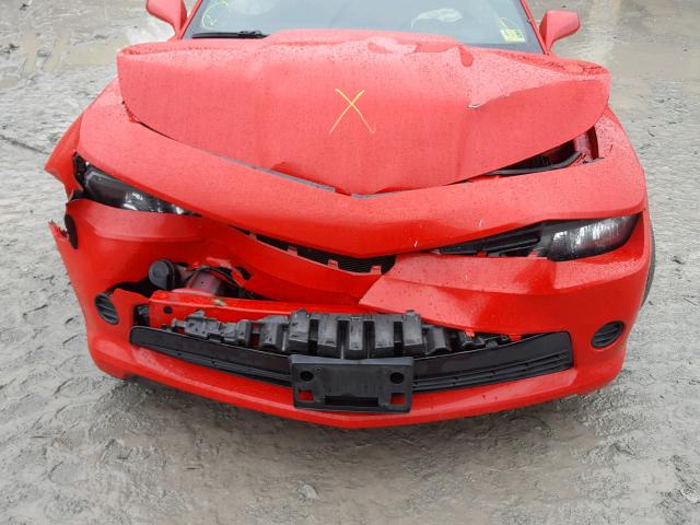 2G1FB1E33F9299844 - 2015 CHEVROLET CAMARO LS RED photo 9