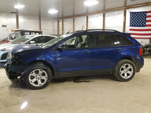 2FMDK3JC1DBB57283 - 2013 FORD EDGE SEL BLUE photo 9