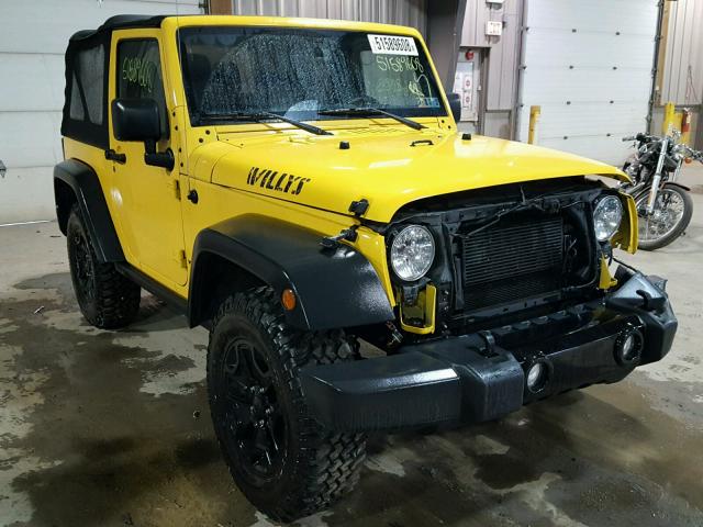 1C4AJWAG7FL609545 - 2015 JEEP WRANGLER S YELLOW photo 1