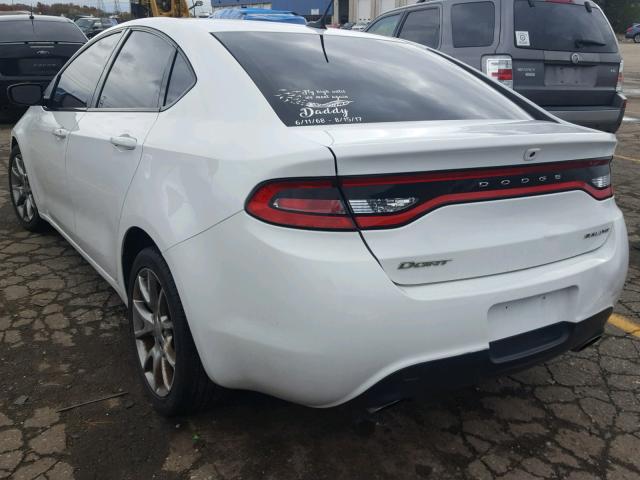 1C3CDFBA3DD305568 - 2013 DODGE DART SXT WHITE photo 3