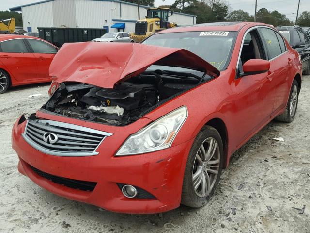 JN1CV6AR0BM411766 - 2011 INFINITI G37 RED photo 2