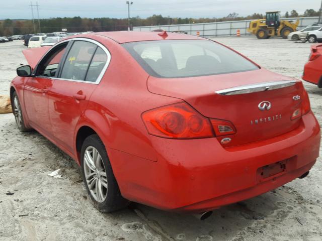 JN1CV6AR0BM411766 - 2011 INFINITI G37 RED photo 3