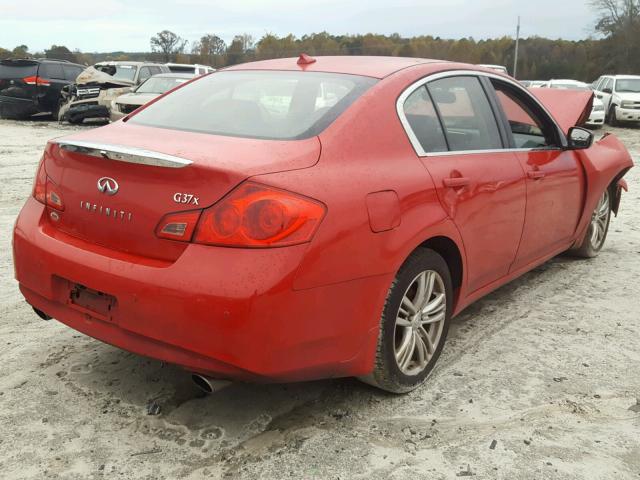 JN1CV6AR0BM411766 - 2011 INFINITI G37 RED photo 4