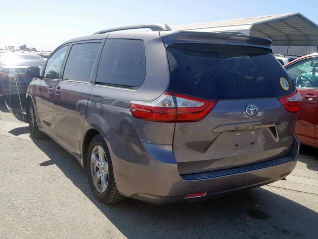 5TDKK3DC2FS637566 - 2015 TOYOTA SIENNA LE CHARCOAL photo 3