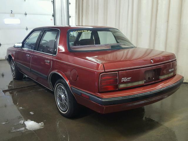 2G3AJ54R0M2327820 - 1991 OLDSMOBILE CUTLASS CI RED photo 3
