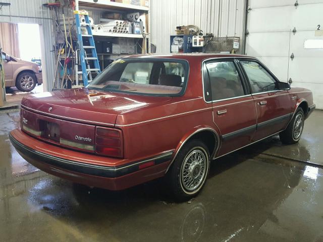 2G3AJ54R0M2327820 - 1991 OLDSMOBILE CUTLASS CI RED photo 4