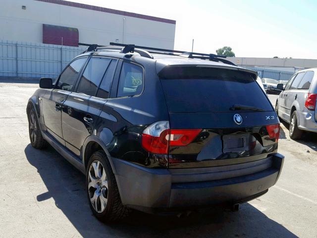 WBXPA93454WC31211 - 2004 BMW X3 3.0I BLACK photo 3