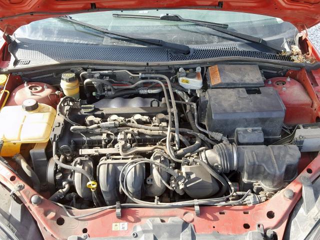 1FAFP34N55W134798 - 2005 FORD FOCUS ZX4 RED photo 7