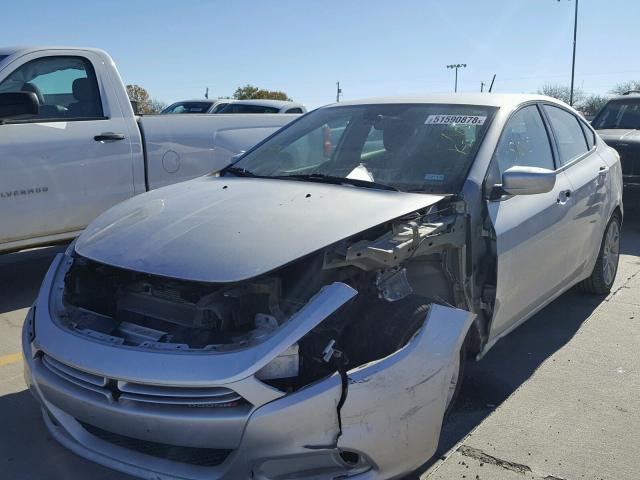 1C3CDFBA4DD302484 - 2013 DODGE DART SXT SILVER photo 2