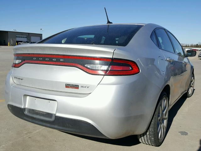 1C3CDFBA4DD302484 - 2013 DODGE DART SXT SILVER photo 4