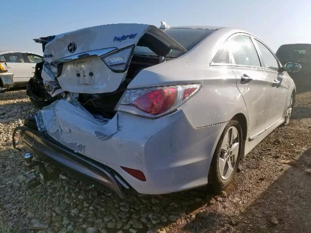 KMHEC4A45CA030627 - 2012 HYUNDAI SONATA HYB WHITE photo 4