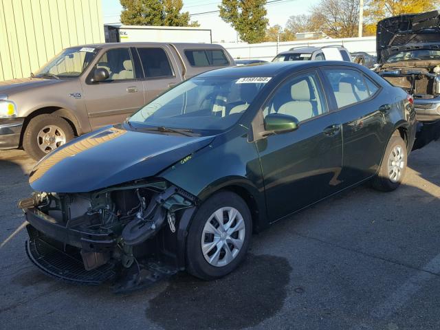 2T1BPRHE9EC038848 - 2014 TOYOTA COROLLA EC GREEN photo 2